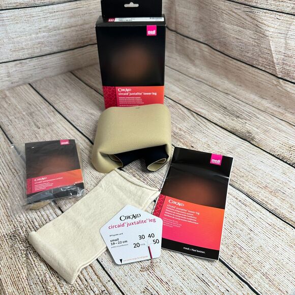 Medi CircAid Juxtalite Lower Leg System Smalll Calf/Short Beige Compression Ankl - Picture 2 of 4